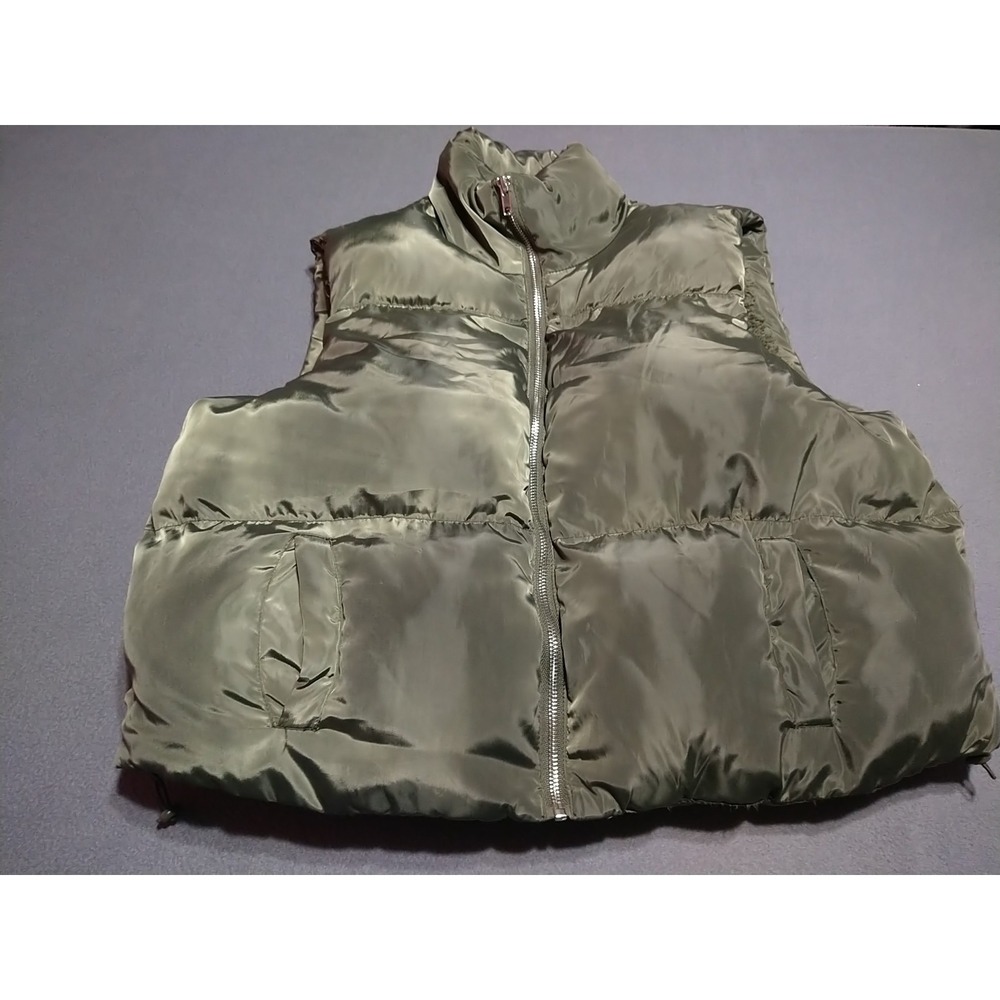 Faded Rose Puffer Vest Ladies XL Fleece Lined Outdoor Hiking Skiing Short